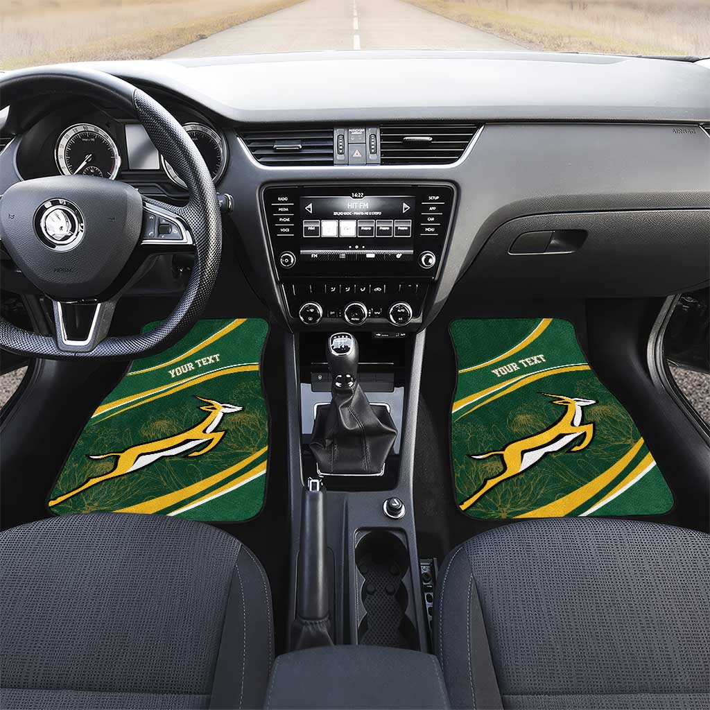 South Africa Rugby Personalized Bokke Car Mats Springboks - Stronger Together - African Pride