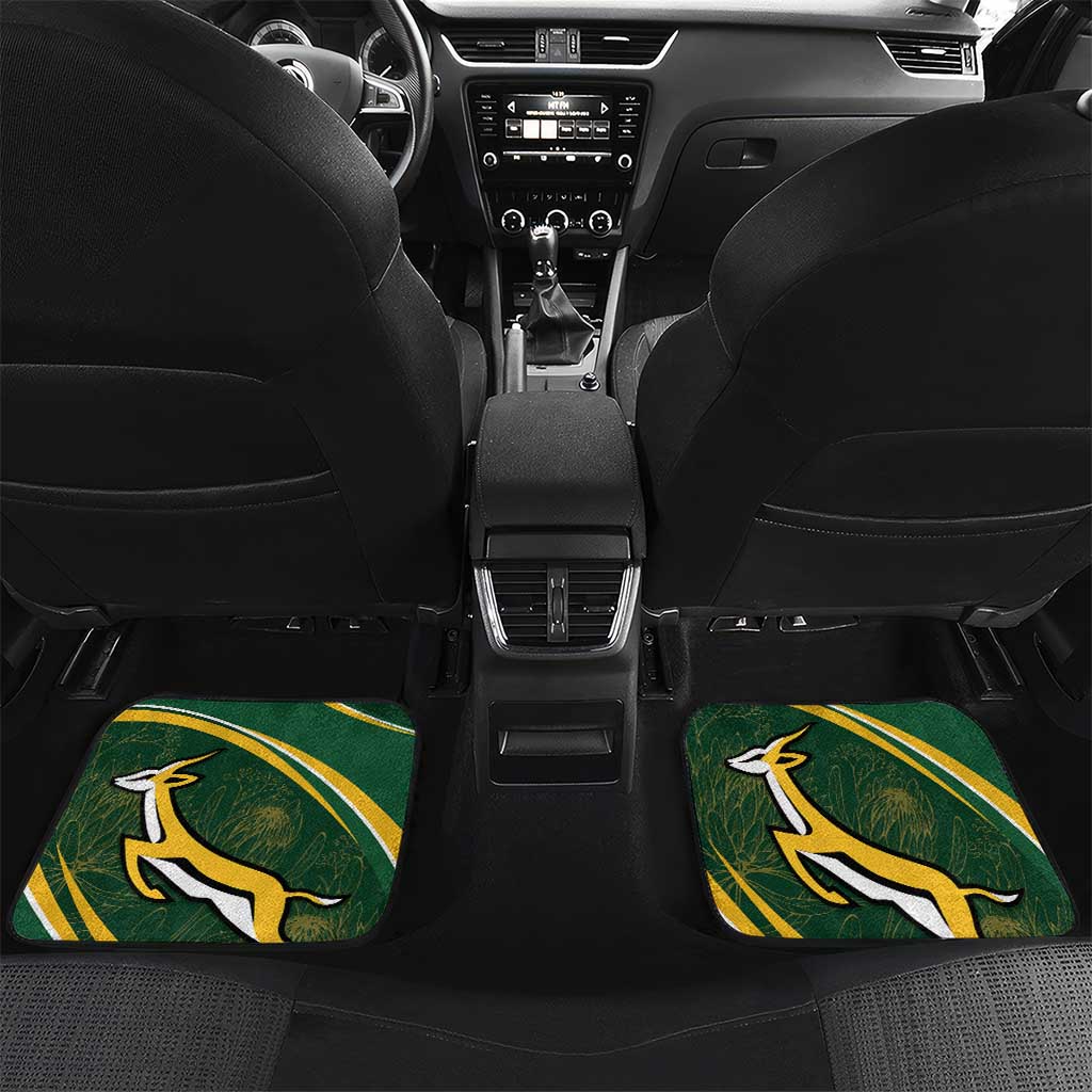 South Africa Rugby Personalized Bokke Car Mats Springboks - Stronger Together - African Pride