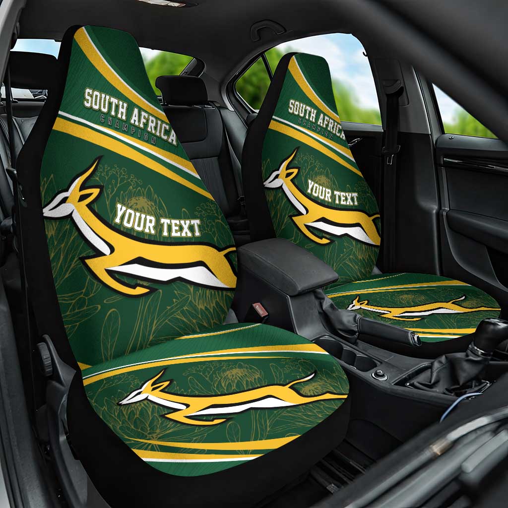 South Africa Rugby Personalized Bokke Car Seat Cover Springboks - Stronger Together - African Pride