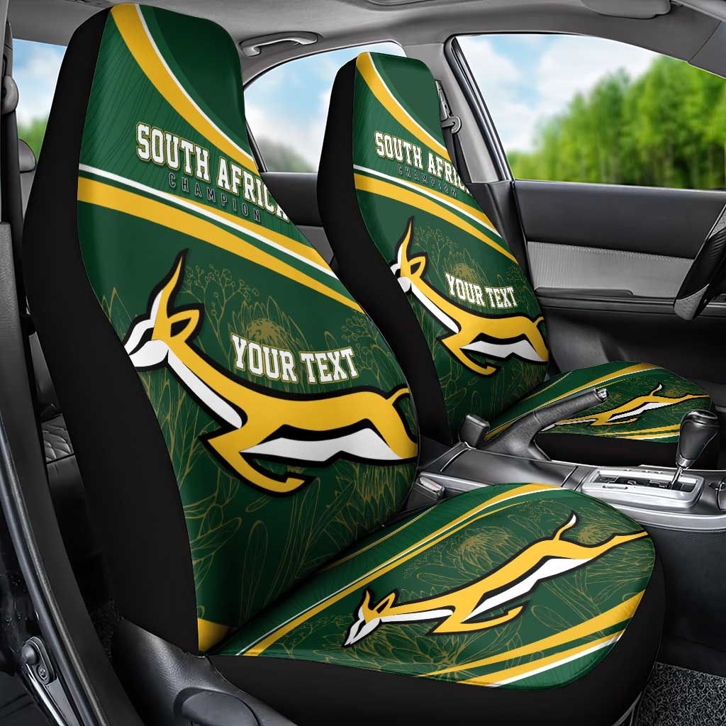 South Africa Rugby Personalized Bokke Car Seat Cover Springboks - Stronger Together - African Pride