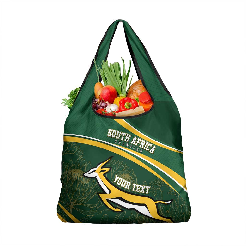 South Africa Rugby Personalized Bokke Grocery Bag Springboks - Stronger Together - African Pride