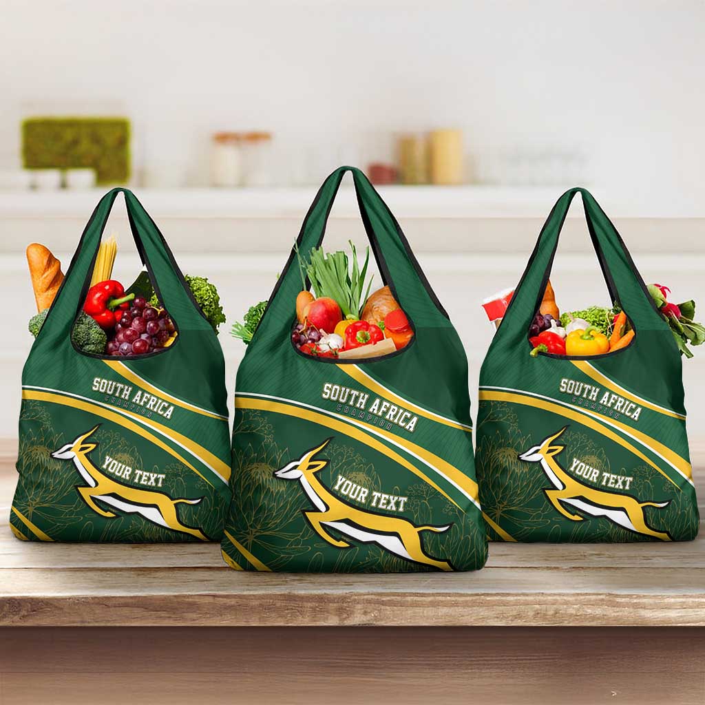 South Africa Rugby Personalized Bokke Grocery Bag Springboks - Stronger Together - African Pride