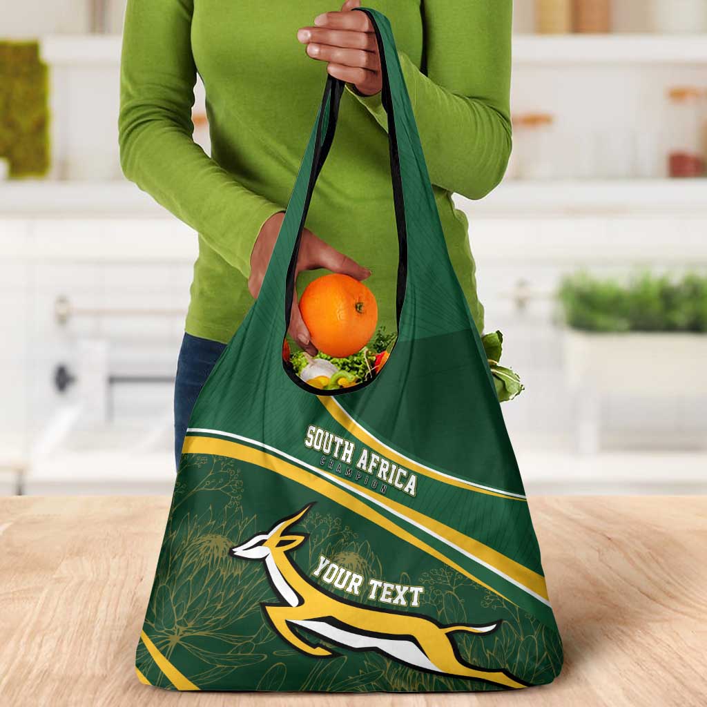 South Africa Rugby Personalized Bokke Grocery Bag Springboks - Stronger Together - African Pride
