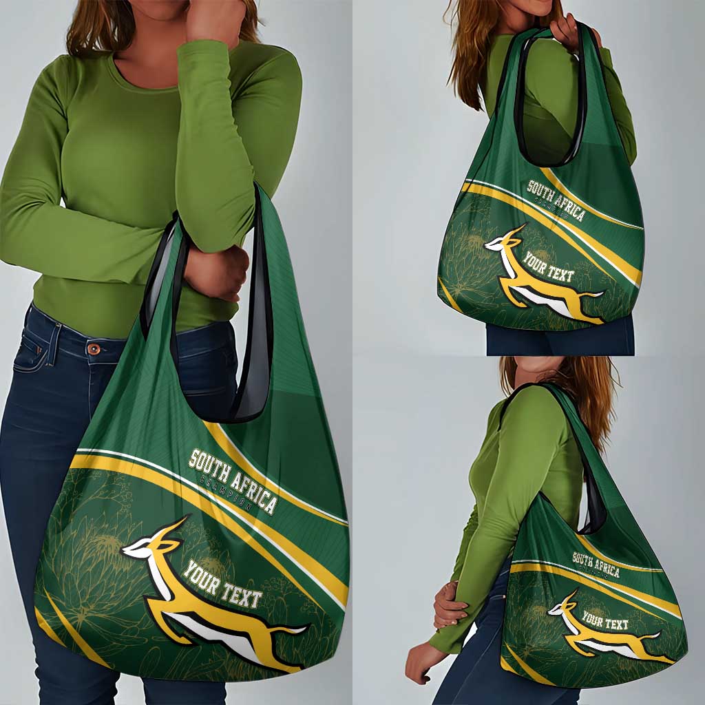 South Africa Rugby Personalized Bokke Grocery Bag Springboks - Stronger Together - African Pride