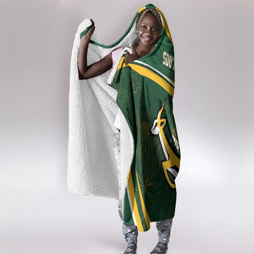 South Africa Rugby Personalized Bokke Hooded Blanket Springboks - Stronger Together - African Pride