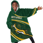 South Africa Rugby Personalized Bokke Kid Wearable Blanket Hoodie Springboks - Stronger Together - African Pride
