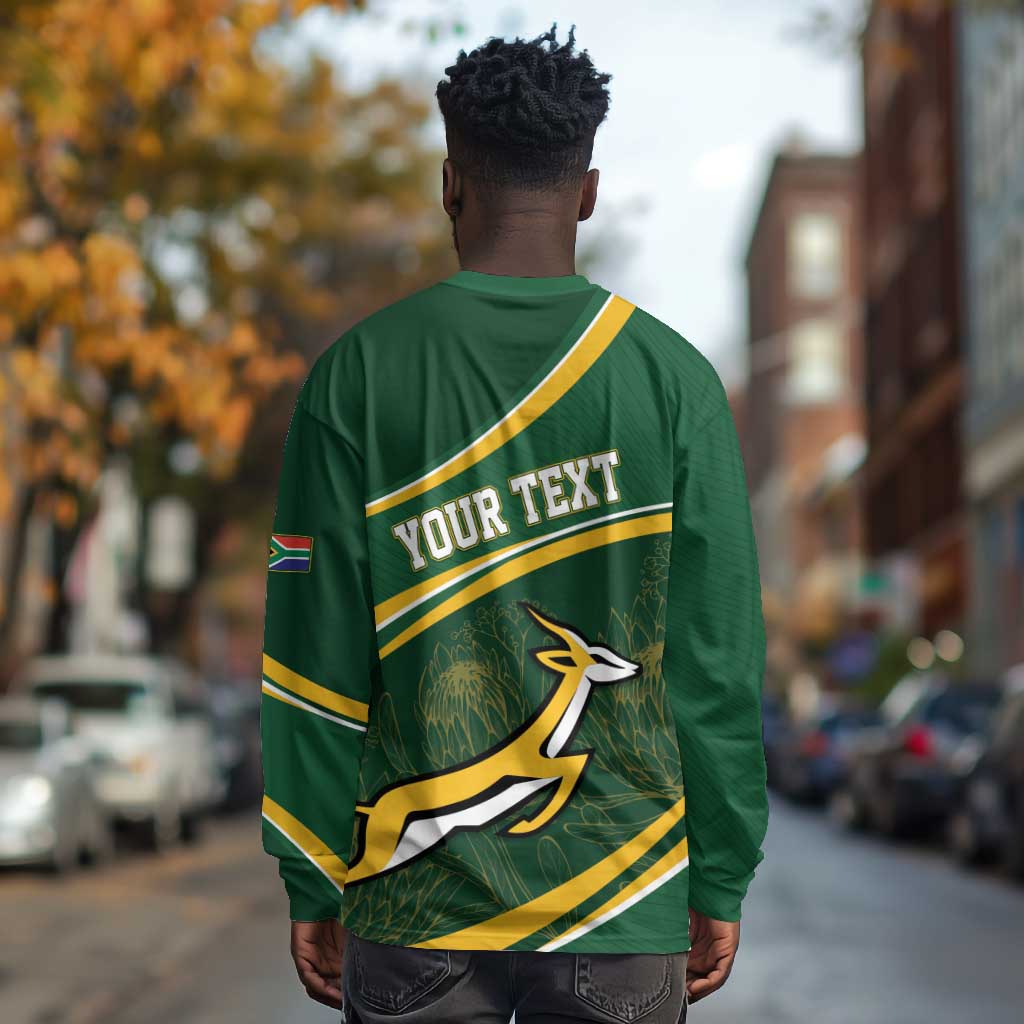 South Africa Rugby Personalized Bokke Long Sleeve Shirt Springboks - Stronger Together - African Pride