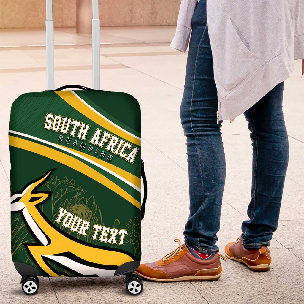 South Africa Rugby Personalized Bokke Luggage Cover Springboks - Stronger Together - African Pride