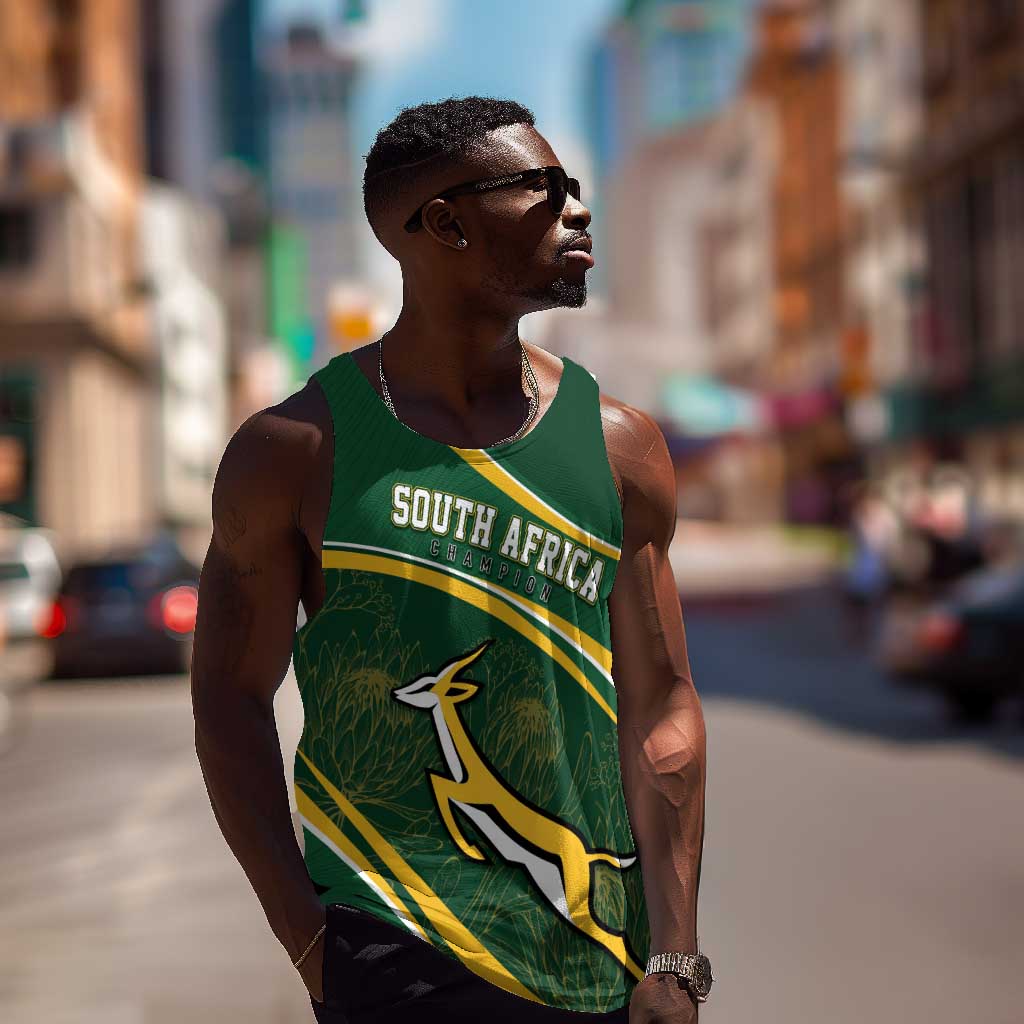 South Africa Rugby Personalized Bokke Men Tank Top Springboks - Stronger Together - African Pride
