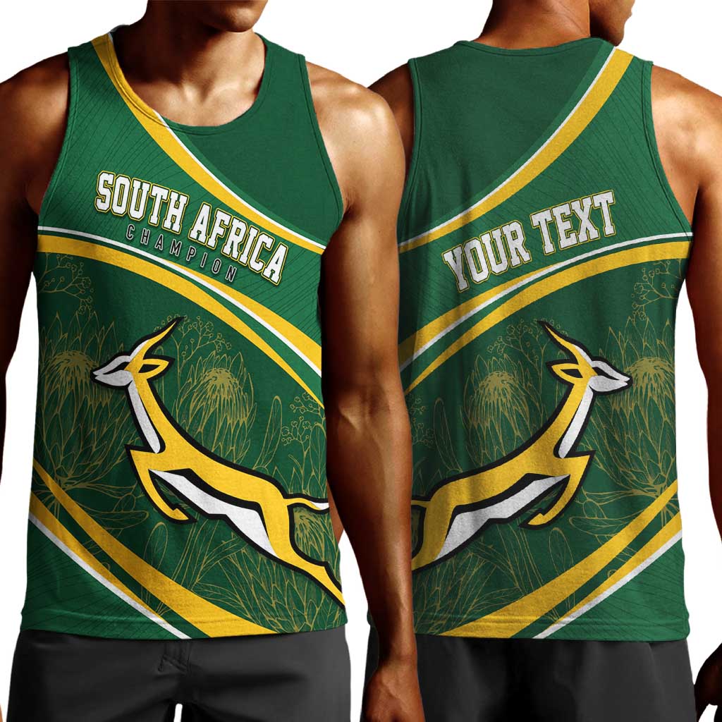 South Africa Rugby Personalized Bokke Men Tank Top Springboks - Stronger Together - African Pride