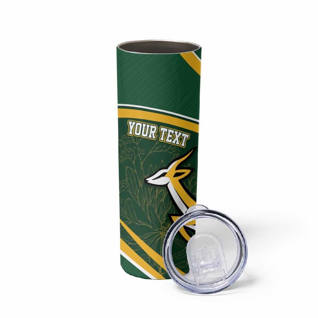 South Africa Rugby Personalized Bokke Skinny Tumbler Springboks - Stronger Together - African Pride