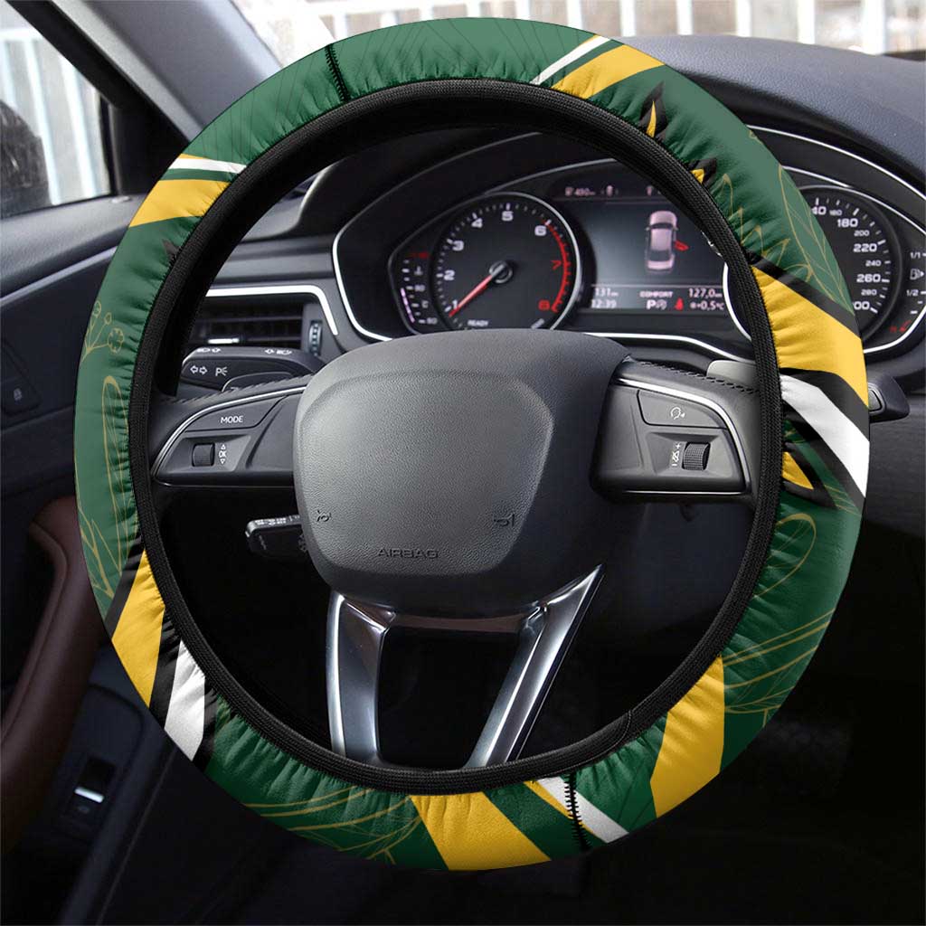South Africa Rugby Bokke Steering Wheel Cover Springboks - Stronger Together - African Pride