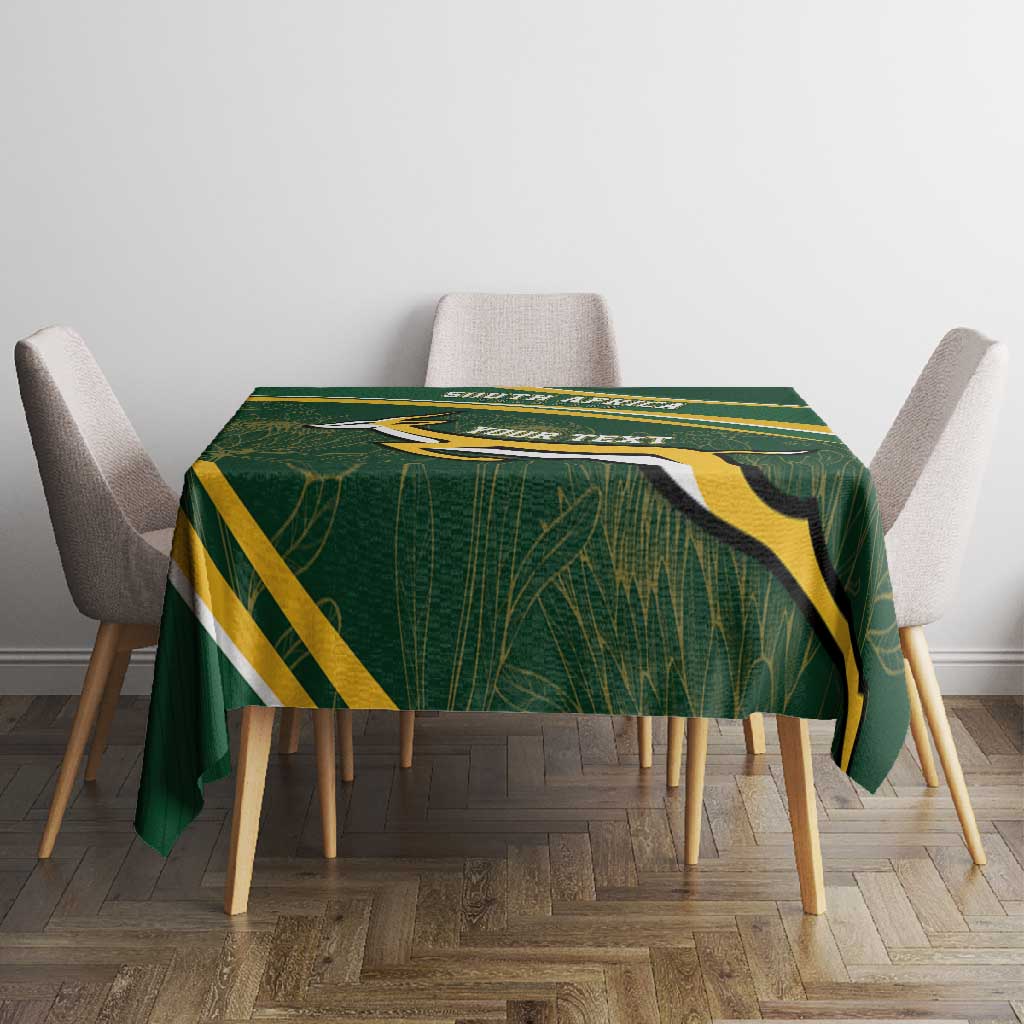South Africa Rugby Personalized Bokke Tablecloth Springboks - Stronger Together - African Pride