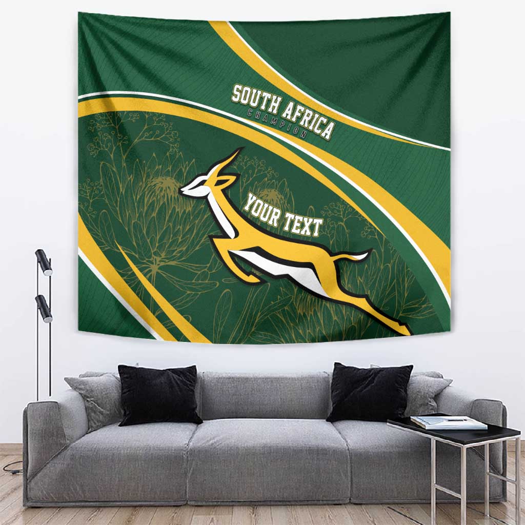 South Africa Rugby Personalized Bokke Tapestry Springboks - Stronger Together - African Pride