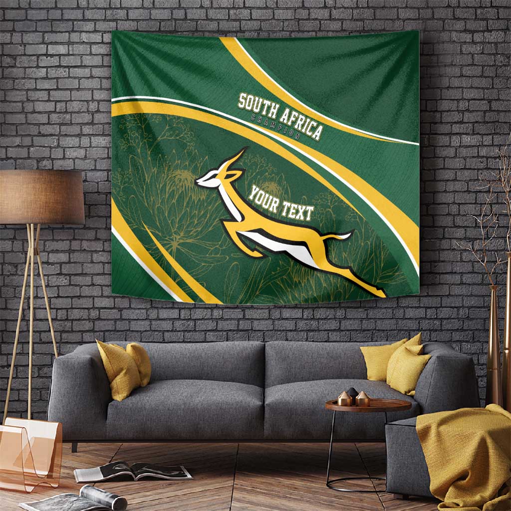 South Africa Rugby Personalized Bokke Tapestry Springboks - Stronger Together - African Pride