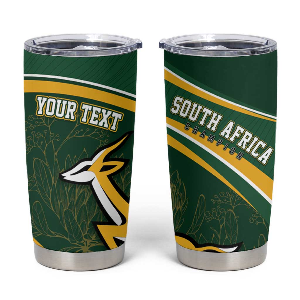 South Africa Rugby Personalized Bokke Tumbler Cup Springboks - Stronger Together - African Pride