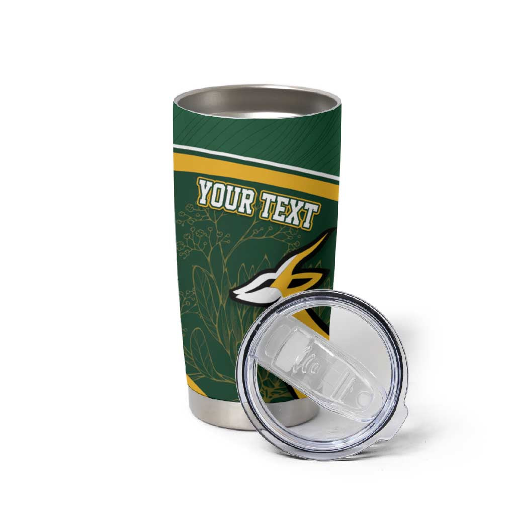 South Africa Rugby Personalized Bokke Tumbler Cup Springboks - Stronger Together - African Pride