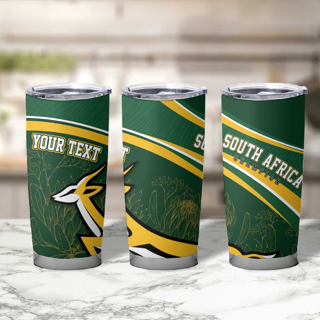 South Africa Rugby Personalized Bokke Tumbler Cup Springboks - Stronger Together - African Pride