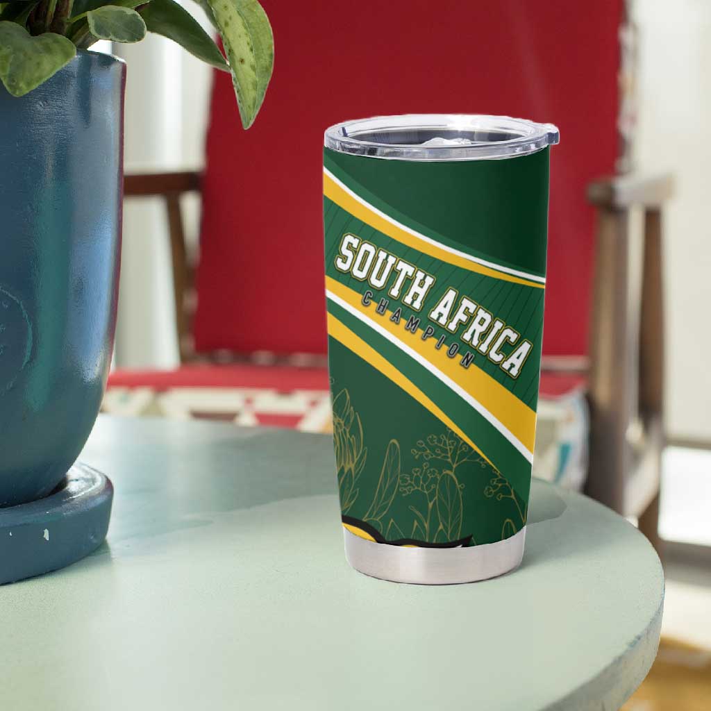 South Africa Rugby Personalized Bokke Tumbler Cup Springboks - Stronger Together - African Pride