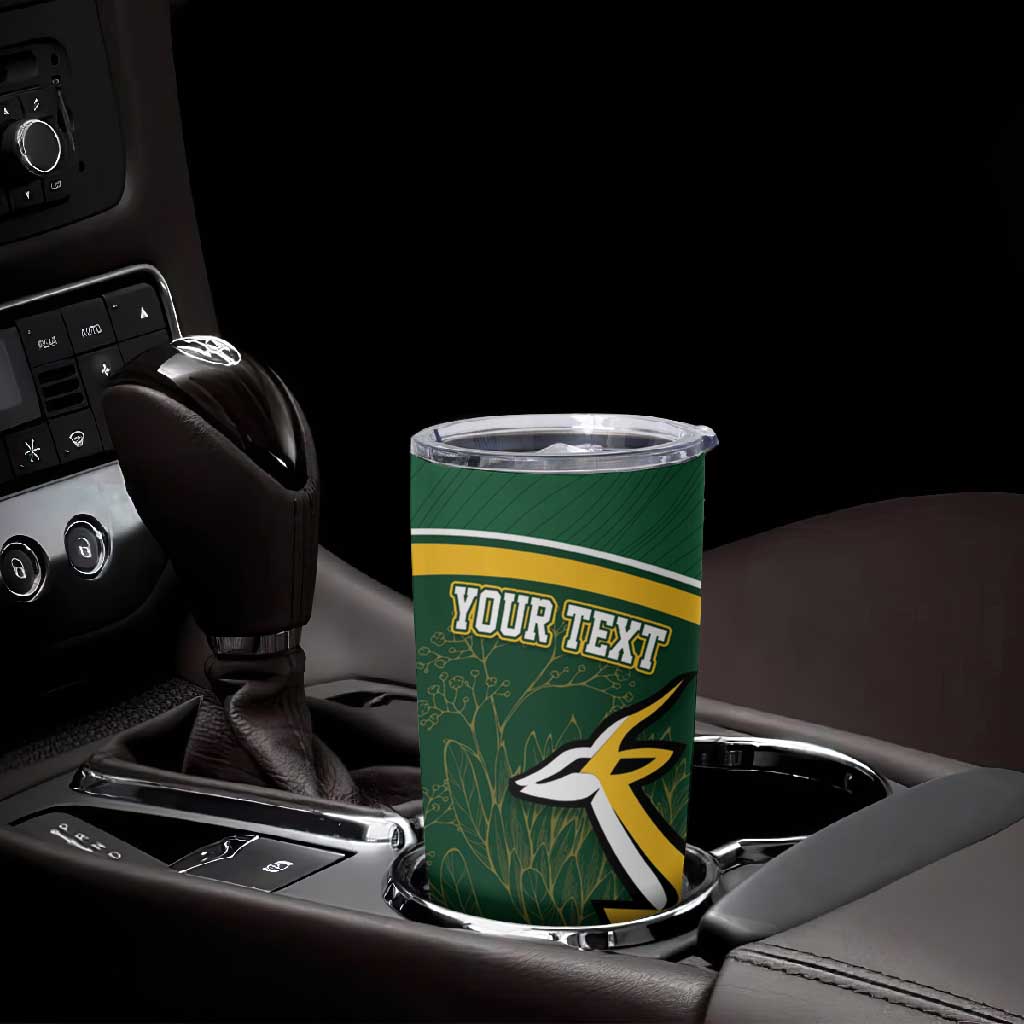 South Africa Rugby Personalized Bokke Tumbler Cup Springboks - Stronger Together - African Pride