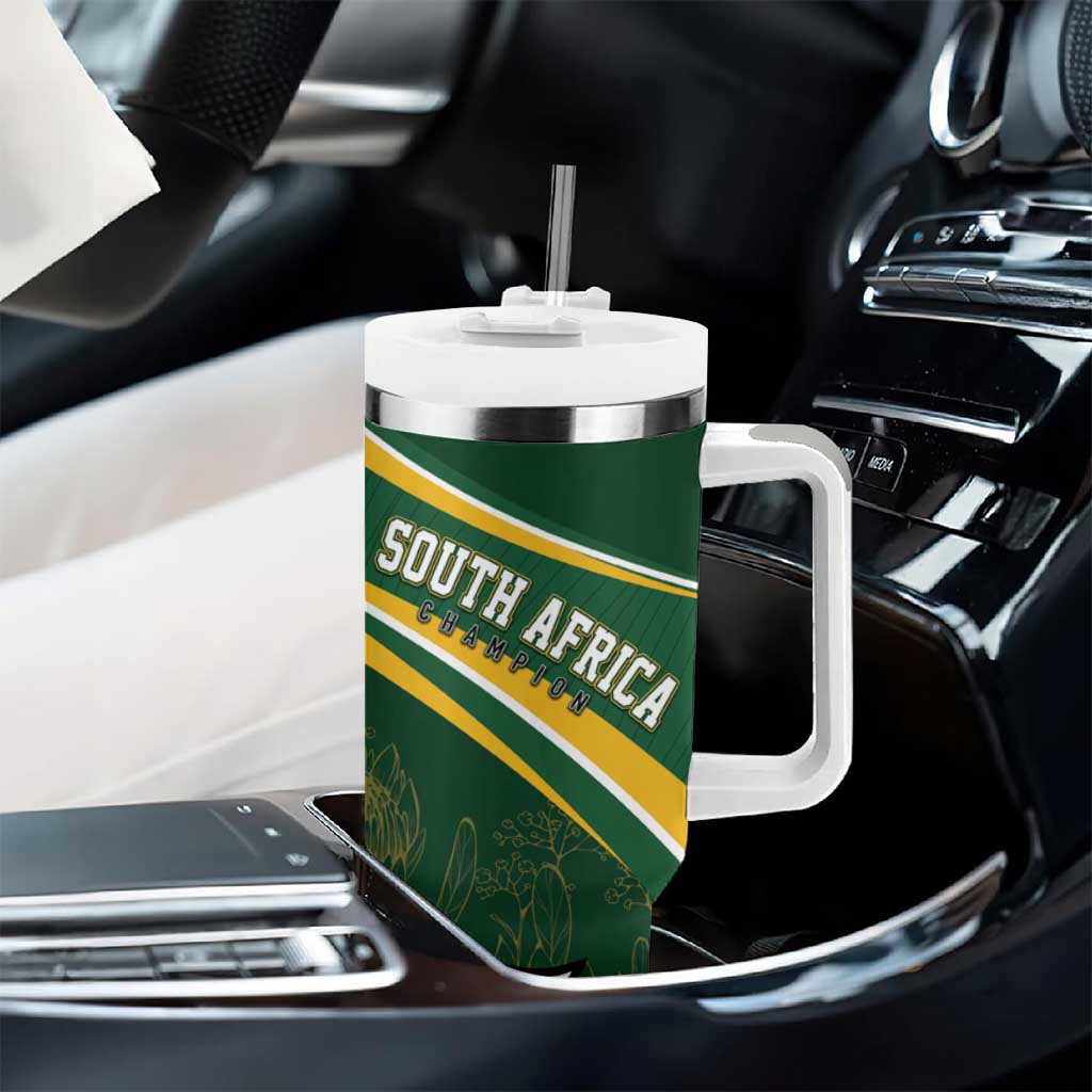 South Africa Rugby Personalized Bokke Tumbler With Handle Springboks - Stronger Together - African Pride