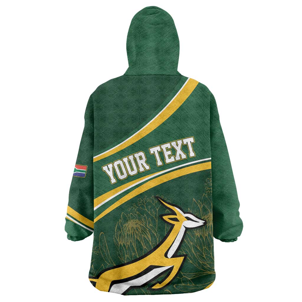 South Africa Rugby Personalized Bokke Wearable Blanket Hoodie Springboks - Stronger Together - African Pride