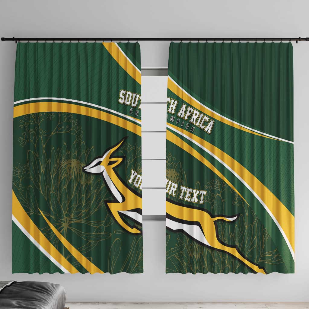 South Africa Rugby Personalized Bokke Window Curtain Springboks - Stronger Together - African Pride