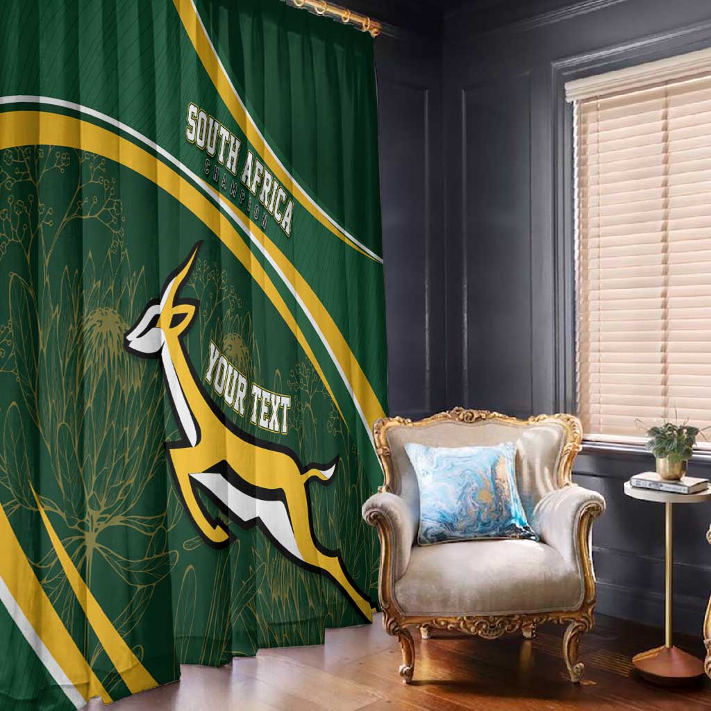 South Africa Rugby Personalized Bokke Window Curtain Springboks - Stronger Together - African Pride