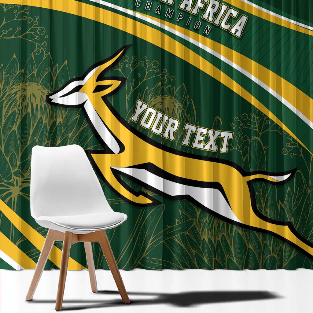 South Africa Rugby Personalized Bokke Window Curtain Springboks - Stronger Together - African Pride