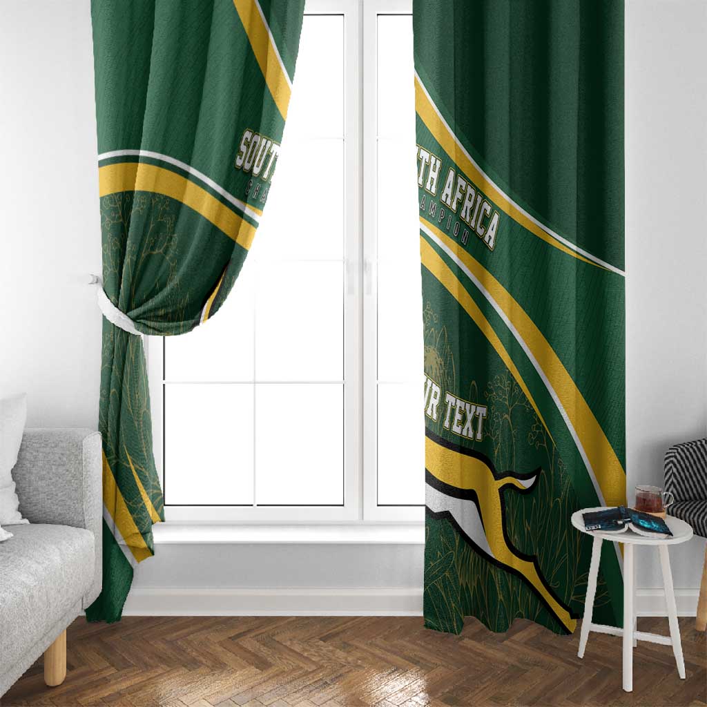 South Africa Rugby Personalized Bokke Window Curtain Springboks - Stronger Together - African Pride