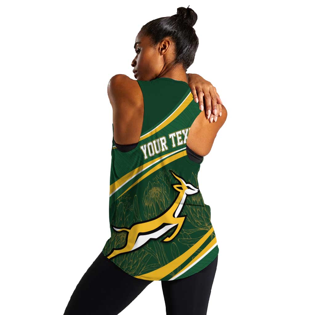 South Africa Rugby Personalized Bokke Women Racerback Tank Springboks - Stronger Together - African Pride