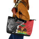 Personalized Haiti First Black Republic 1804 Leather Tote Bag Ayiti Citadel Laferriere