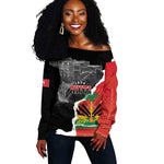 Personalized Haiti First Black Republic 1804 Off Shoulder Sweater Ayiti Citadel Laferriere