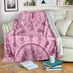 Afro Breast Cancer Awareness Dashiki Blanket Glamorous Pink - African Pride