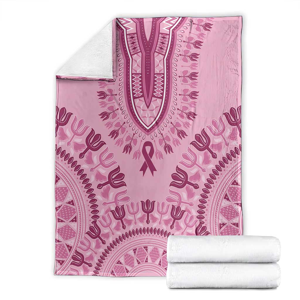 Afro Breast Cancer Awareness Dashiki Blanket Glamorous Pink - African Pride