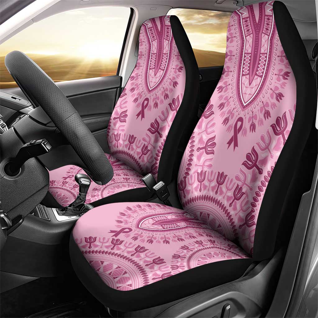 Afro Breast Cancer Awareness Dashiki Car Seat Cover Glamorous Pink - African Pride