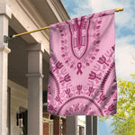 Afro Breast Cancer Awareness Dashiki Garden Flag Glamorous Pink - African Pride