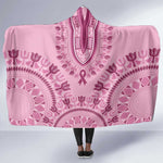 Afro Breast Cancer Awareness Dashiki Hooded Blanket Glamorous Pink - African Pride