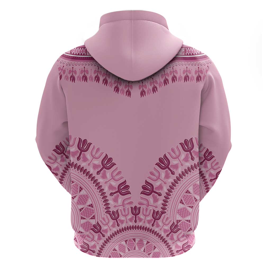 Afro Breast Cancer Awareness Dashiki Hoodie Glamorous Pink - African Pride