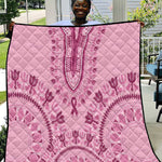 Afro Breast Cancer Awareness Dashiki Quilt Glamorous Pink - African Pride