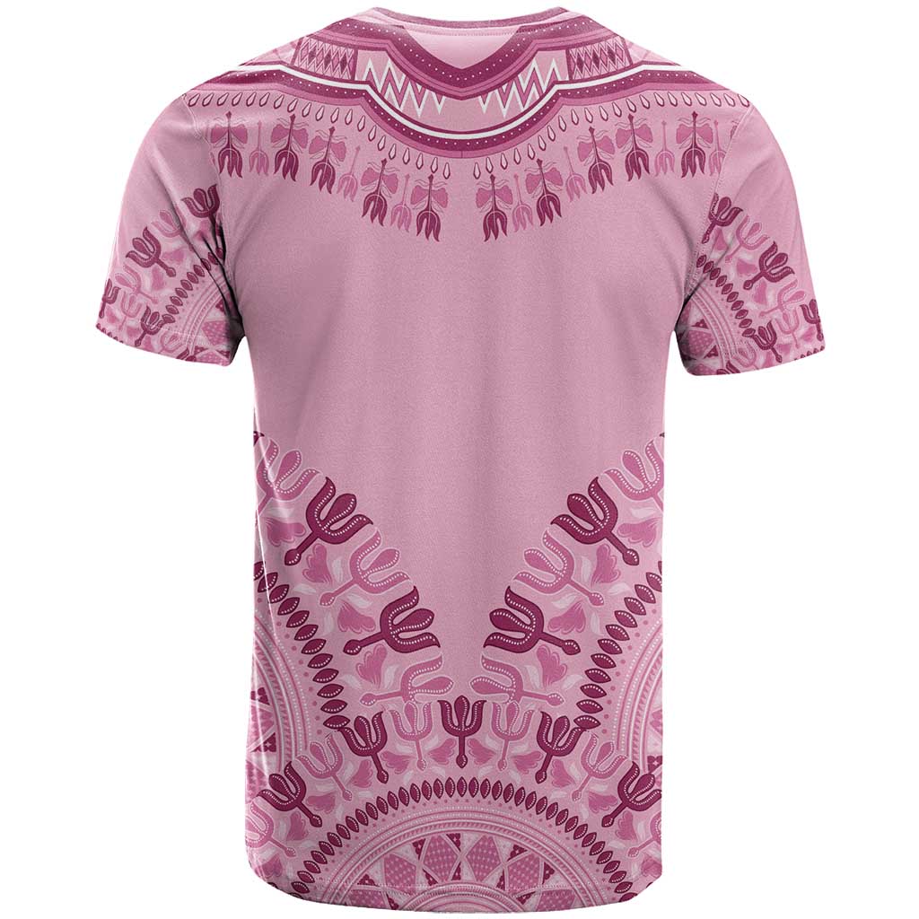Afro Breast Cancer Awareness Dashiki T shirt Glamorous Pink - African Pride