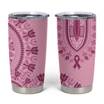 Afro Breast Cancer Awareness Dashiki Tumbler Cup Glamorous Pink - African Pride
