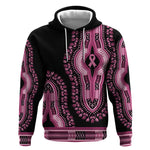 Breast Cancer Awareness Pink Ribbon Afro Hoodie Dashiki Style - African Pride