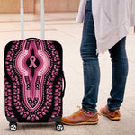 Breast Cancer Awareness Pink Ribbon Afro Luggage Cover Dashiki Style - African Pride