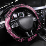 Breast Cancer Awareness Pink Ribbon Afro Steering Wheel Cover Dashiki Style - African Pride