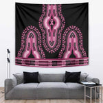 Breast Cancer Awareness Pink Ribbon Afro Tapestry Dashiki Style - African Pride
