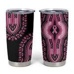 Breast Cancer Awareness Pink Ribbon Afro Tumbler Cup Dashiki Style - African Pride