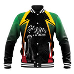 St Kitts and Nevis Cricket Custom Afro Baseball Jacket Go Patriots Go Champions - African Pride