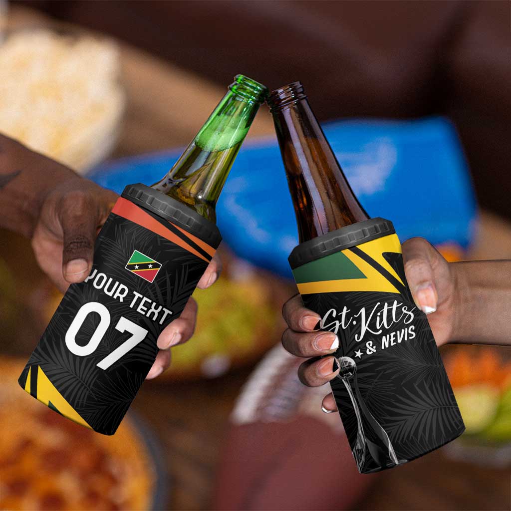 St Kitts and Nevis Cricket Custom Afro 4 in 1 Can Cooler Tumbler Go Patriots Go Champions - African Pride
