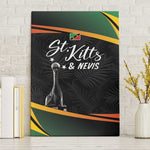 St Kitts and Nevis Cricket Afro Canvas Wall Art Go Patriots Go Champions - African Pride